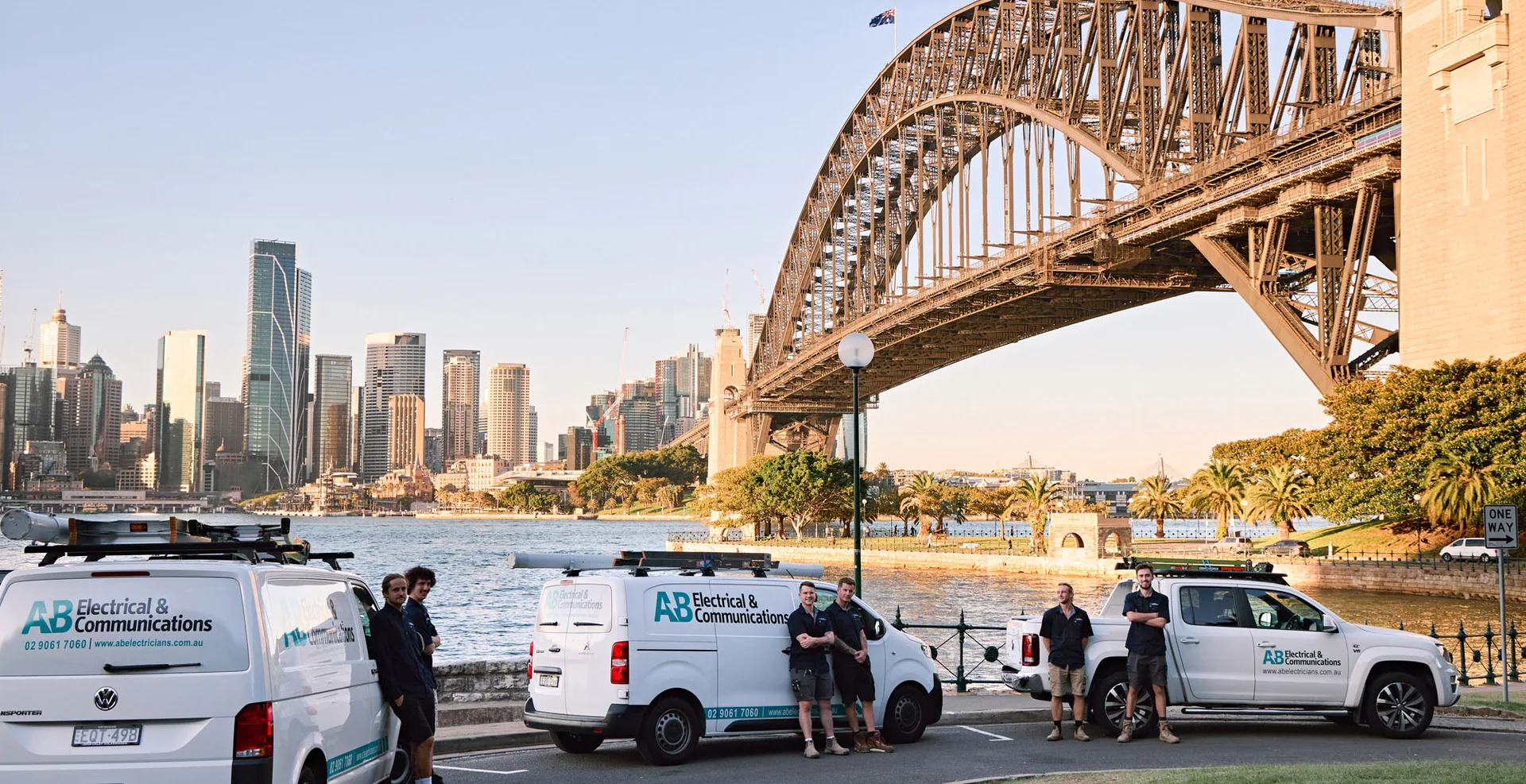The Electrician Bondi team at the end of a run